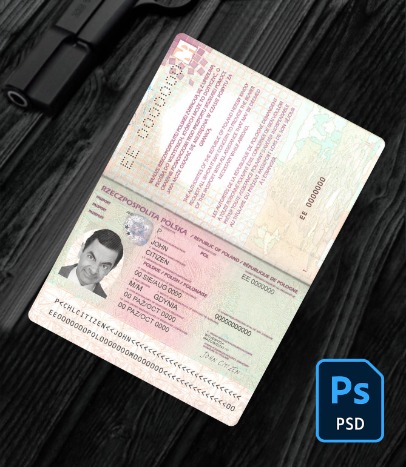 Poland passport (2011-2018) PSD